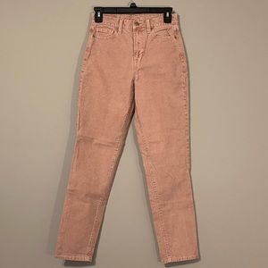 American Eagle light pink, super stretch corduroy skinnies, size 0